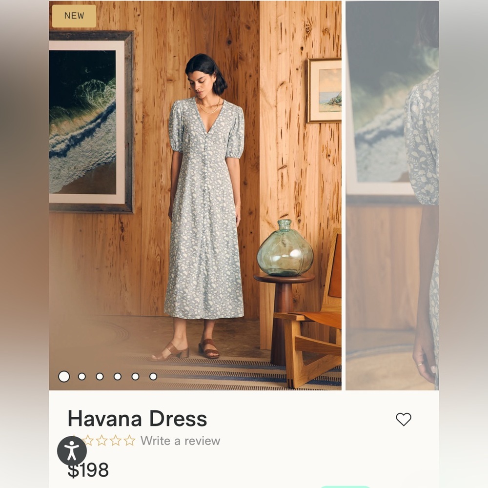 Faherty Button Midi Dress